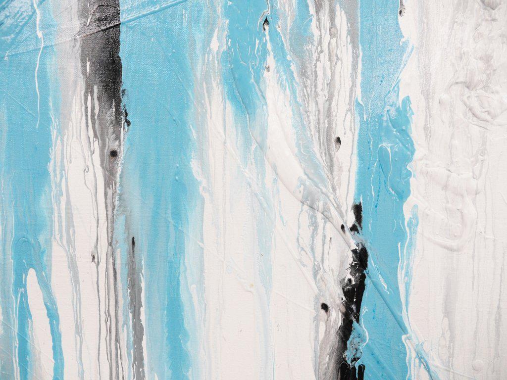 Bright Blue Abstract Painting 120cm x 100cm - Modern Wall Art for Living Room, Bedroom & Office Decor