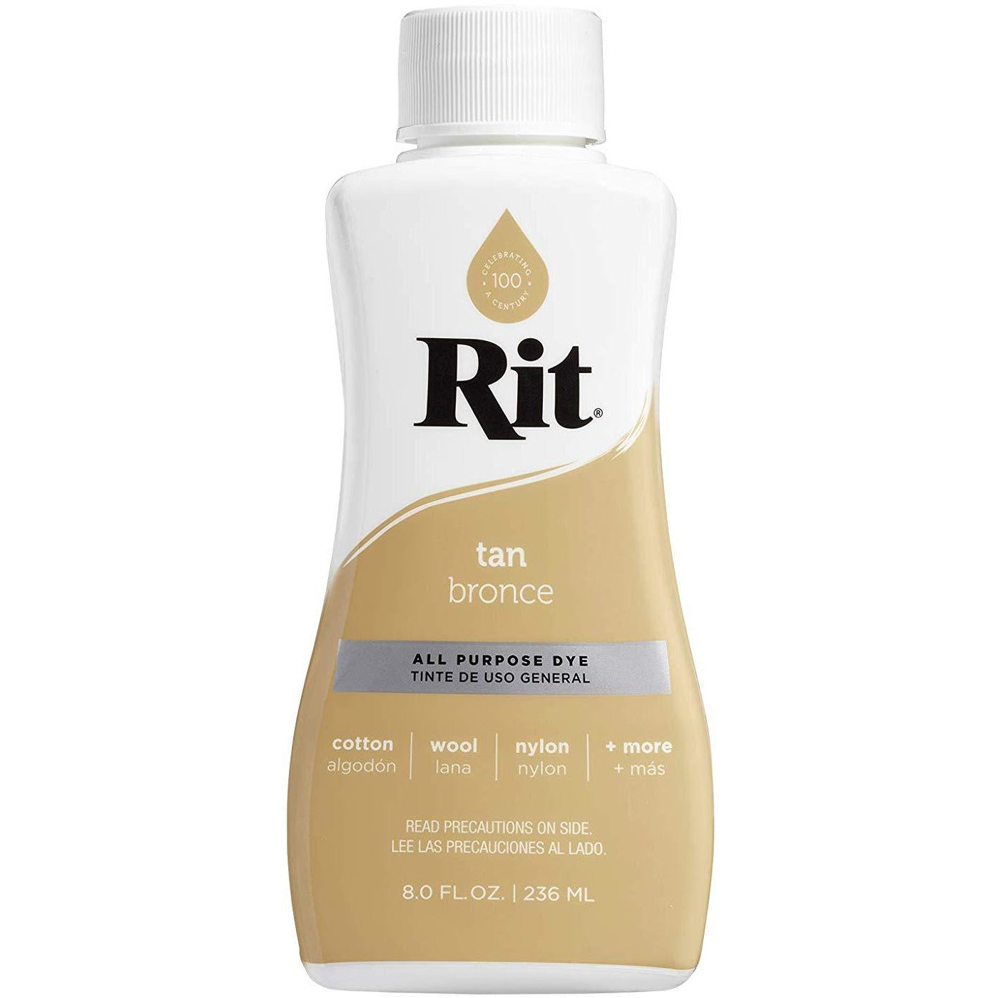 RIT All-Purpose Liquid Fabric Dye - 8 Fl. Oz (237ml) for Clothes, Shoes & Home Decor - Perfect for DIY Projects, Tie-Dye & Fabric Restoration