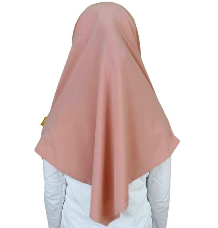 Girl's Soft Cotton Hijab Scarf & Bonnet Set - Dusty Pink - Comfortable & Breathable for School, Sports & Daily Wear