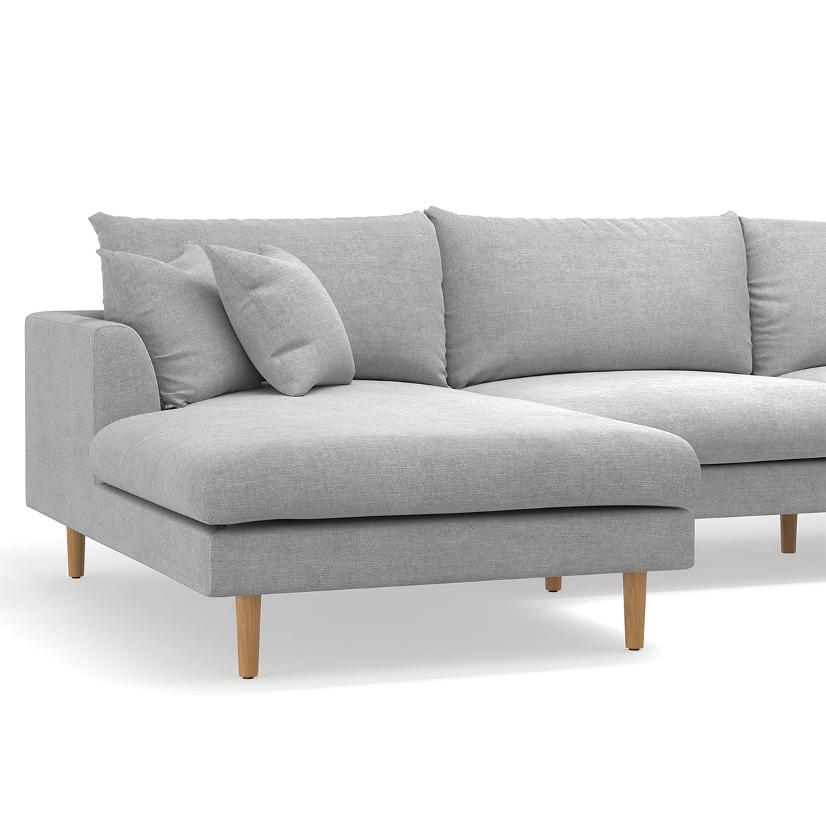 Byron Fabric Modular Sofa with Left Hand Chaise - Modern Sectional Couch for Living Room, Family Room & Home Theater Comfortable Seating