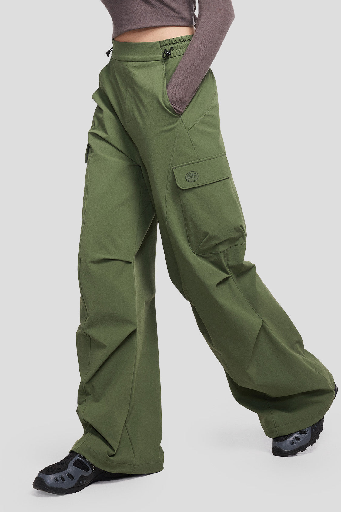 WindFree Women's Cargo Paratrooper Pants - Tactical Military Joggers with Multiple Pockets for Outdoor Hiking, Camping & Streetwear Fashion