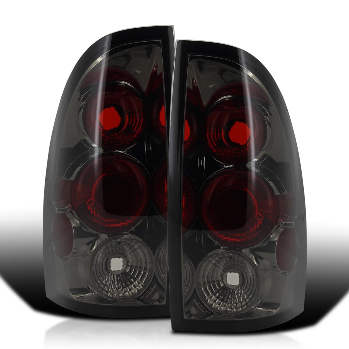 Spec-D Tuning Smoke Lens Tail Lights for 2005-2008 Toyota Tacoma - Left & Right Pair Assembly - Upgrade Your Truck's Style & Night Visibility