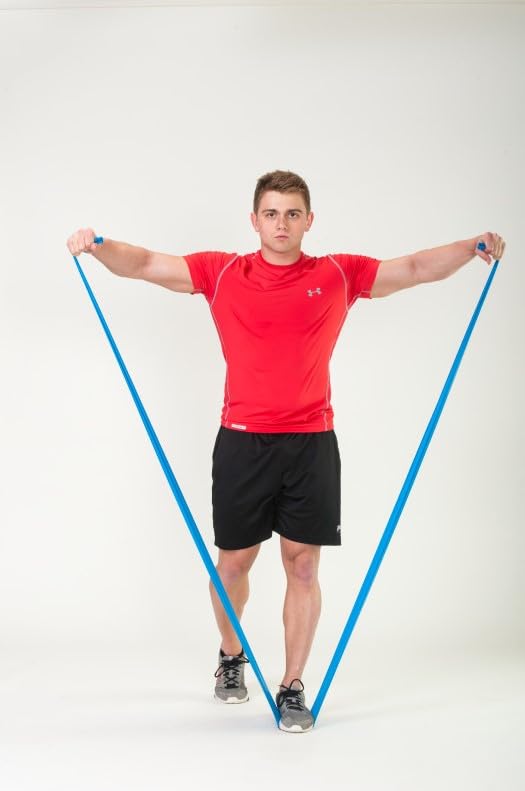Black Mountain Products Resistance Bands Set - 5 Therapy Exercise Bands with Carrying Case, Door Anchor & Starter Guide (Yellow, Blue, Green) - Perfect for Home Workouts, Physical Therapy & Fitness Training