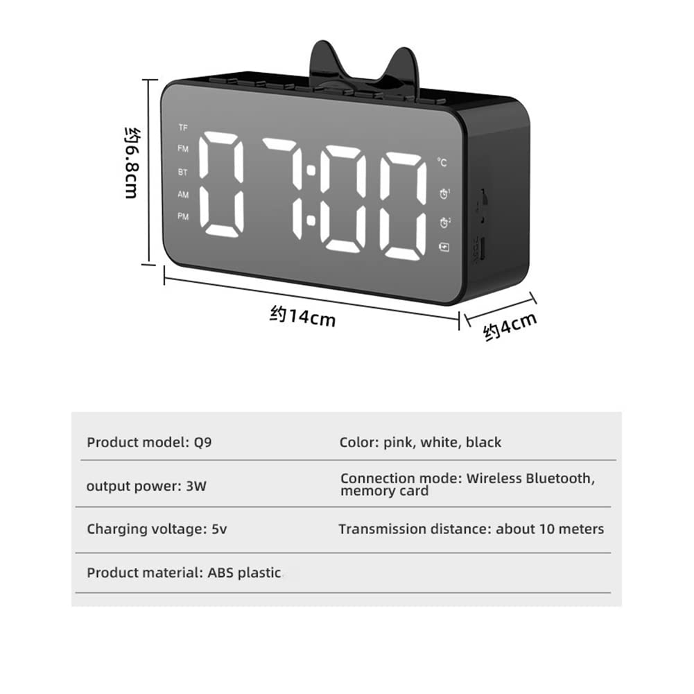 Multi-Function Alarm Clock Radio with USB Charger - Digital Desk Clock for Bedroom, Office & Travel - White | Wake-Up Light, FM Radio, Snooze Function (Perfect for Home, Work & Business Trips)