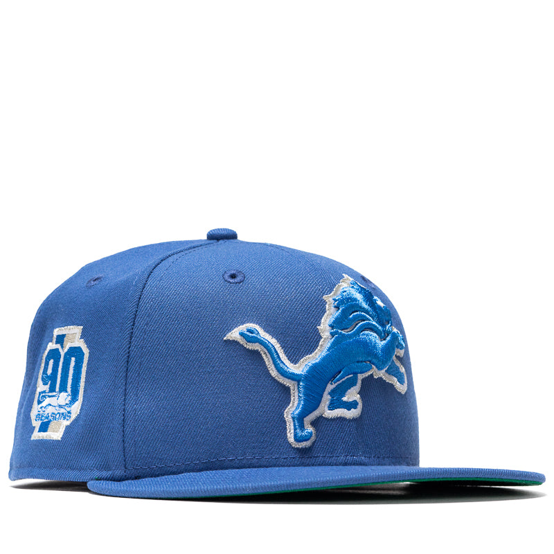 New Era Detroit Lions 59FIFTY Fitted Cap - Indigo Blue Snapback Hat for NFL Football Fans & Streetwear Style