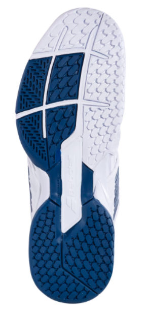 Babolat Propulse Fury All Court Men's Tennis Shoes - White & Blue | High-Performance Court Shoes for Men | Perfect for Tennis, Pickleball & Indoor Court Sports