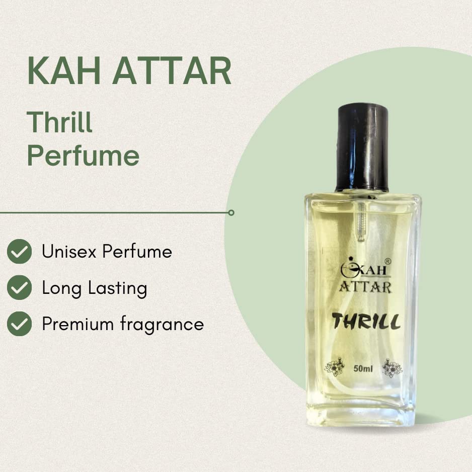 Kah Attar Bold Thrill Unisex Eau De Parfume - 50ml (Pack of 2) | Long-Lasting Fragrance for Men & Women | Perfect for Date Night, Office & Special Occasions