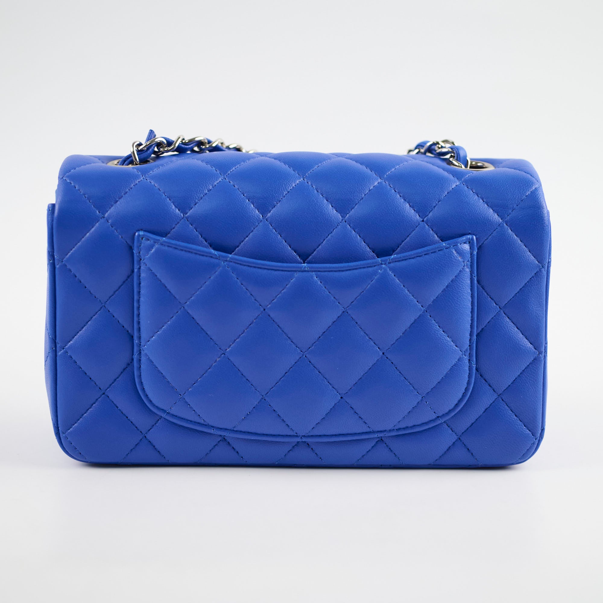 Chanel Mini Rectangular Flap Bag in Blue - 27 Series | Luxury Designer Crossbody Bag for Women | Perfect for Evening Parties, Date Nights & Special Occasions
