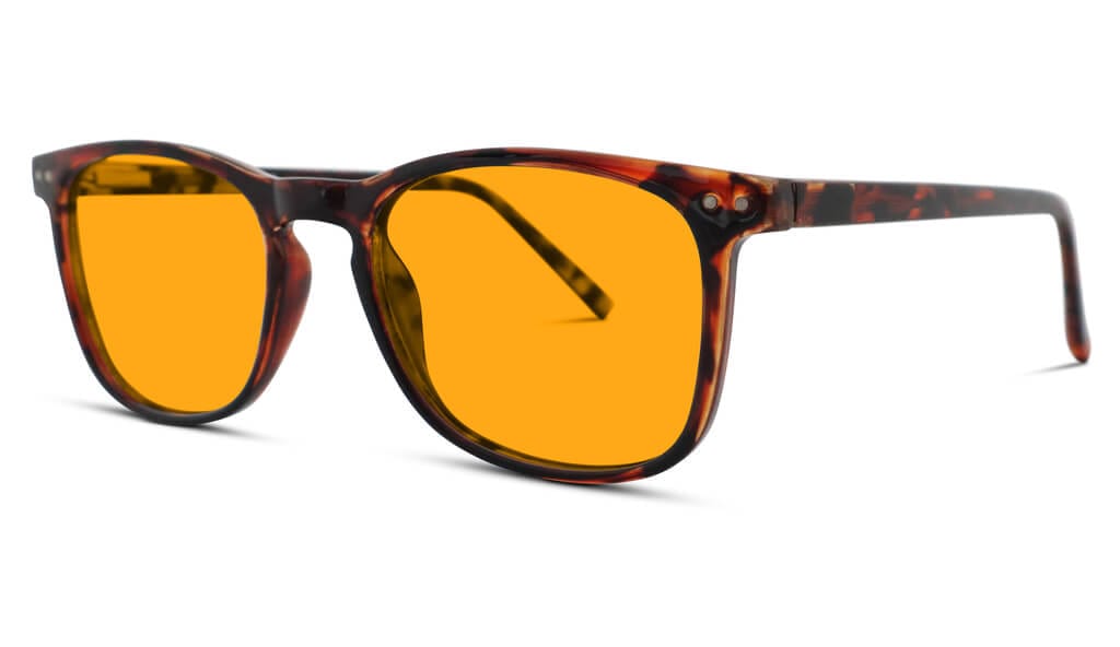 SunDown Taylor Blue Light Blocking Glasses - Tortoise Frame for Eye Strain Relief & Better Sleep | Perfect for Nighttime Use, Gaming & Computer Work