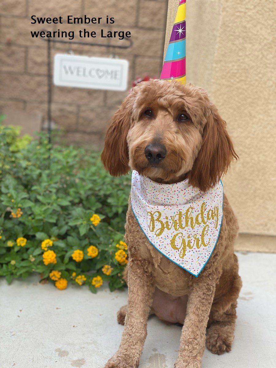 Birthday Girl Dog Bandana - Cute & Adjustable Pet Bandana for Birthday Celebrations - Perfect for Dog Parties & Special Occasions