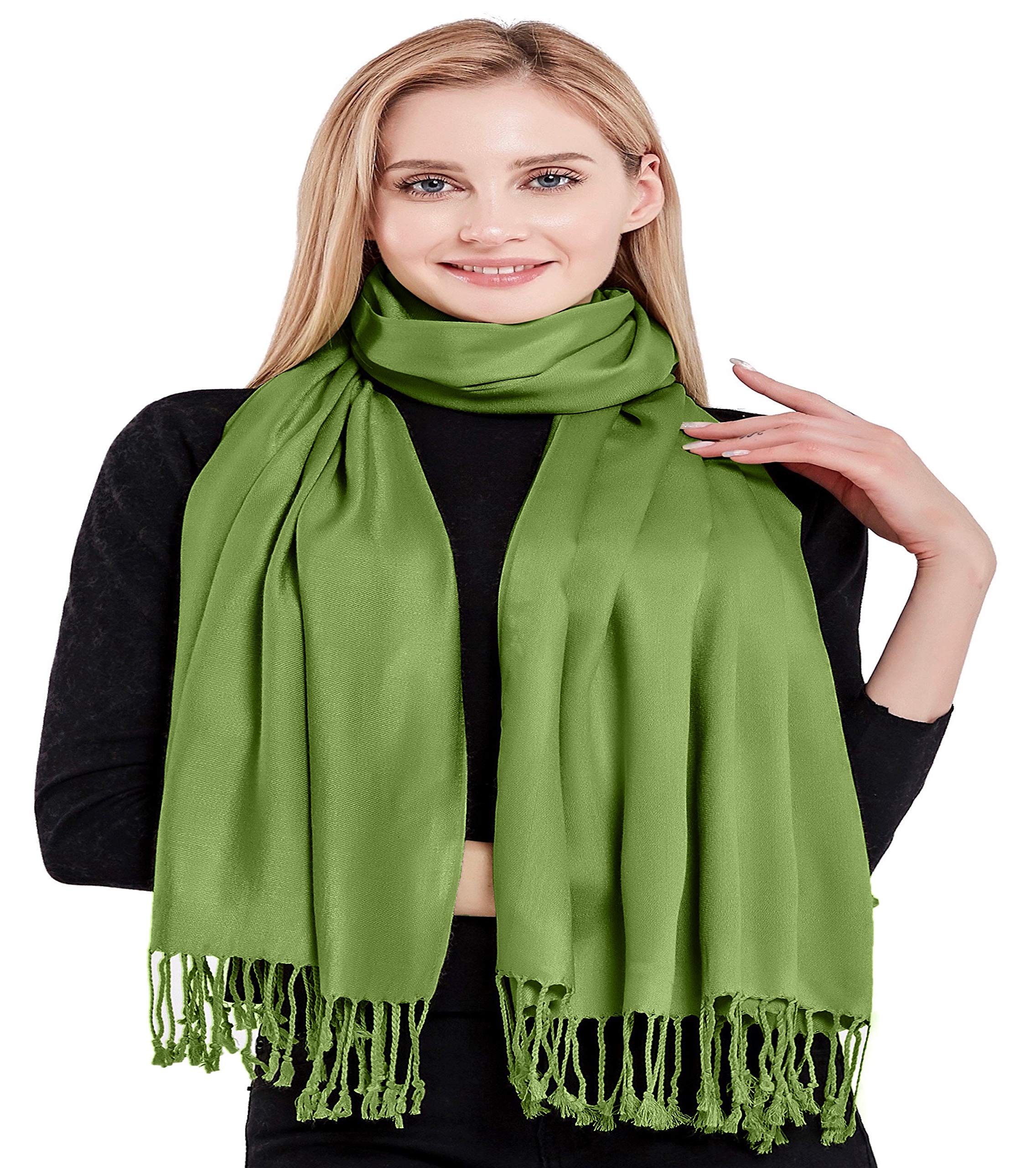 Premium Solid Color Nepalese Pashmina Shawl Scarf - Soft Cashmere Wrap Stole for Women, Head Scarf & Fashionable Throw - Perfect for Winter, Weddings & Gift Giving