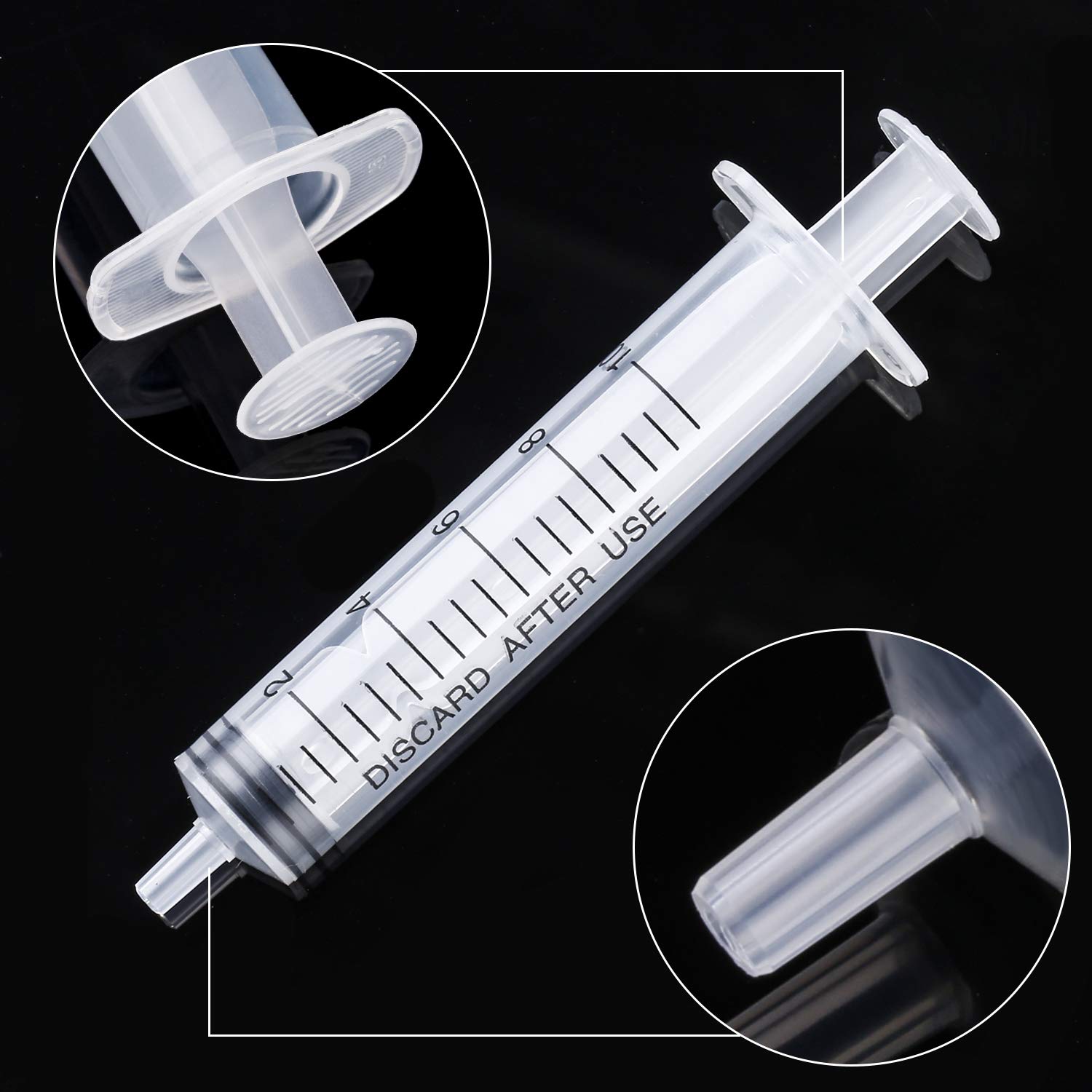 20 Pack Plastic Syringes with Measurement Marks - Precise Liquid Measuring, Watering Plants, Refilling Ink & Essential Oils - Ideal for DIY, Crafts, Lab & Pet Care
