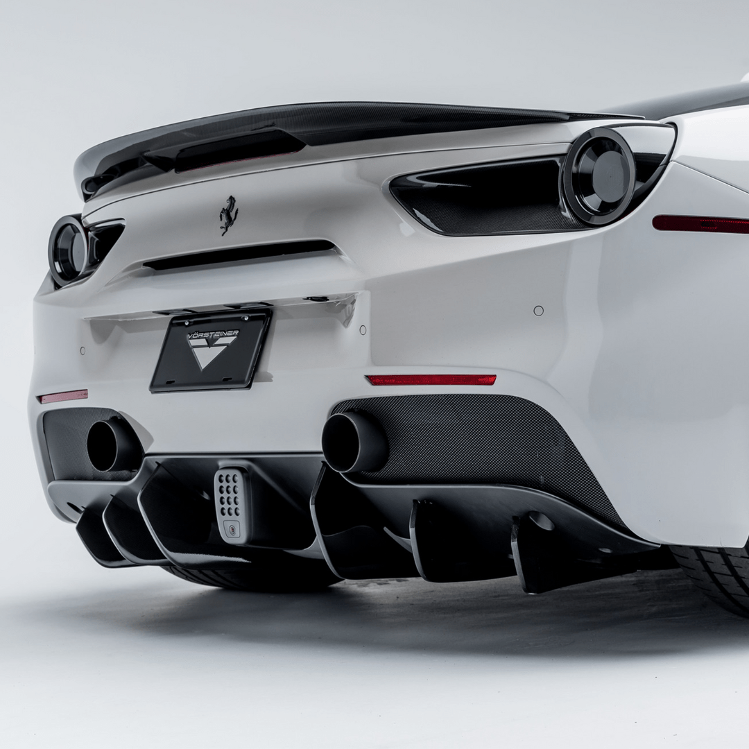 Ferrari 488 Diavolo Carbon Fiber Rear Diffuser Fins - 6 Piece Set for Enhanced Aerodynamics & Style | Perfect for Track Days & Car Shows