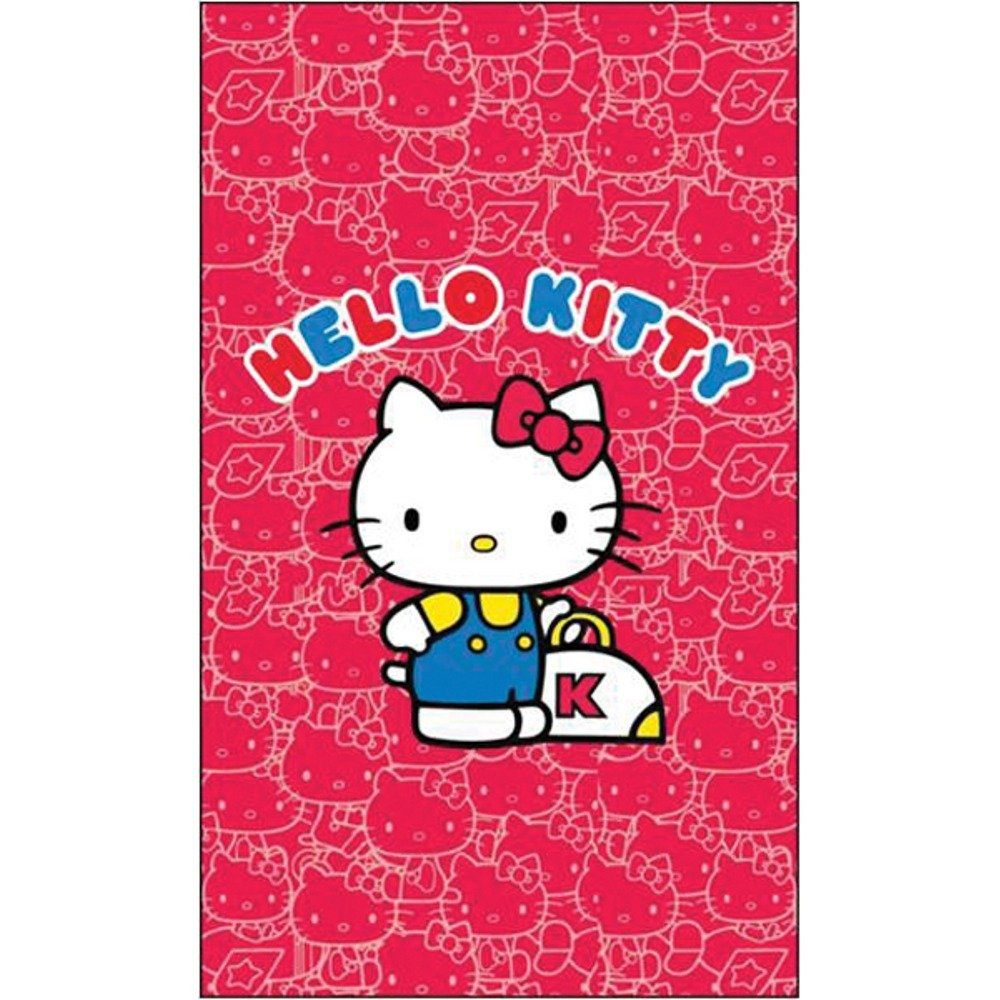 Brunswick Hello Kitty Soft Bath Towel (Red) - Cute & Absorbent for Kids, Bathroom, Pool & Beach Use