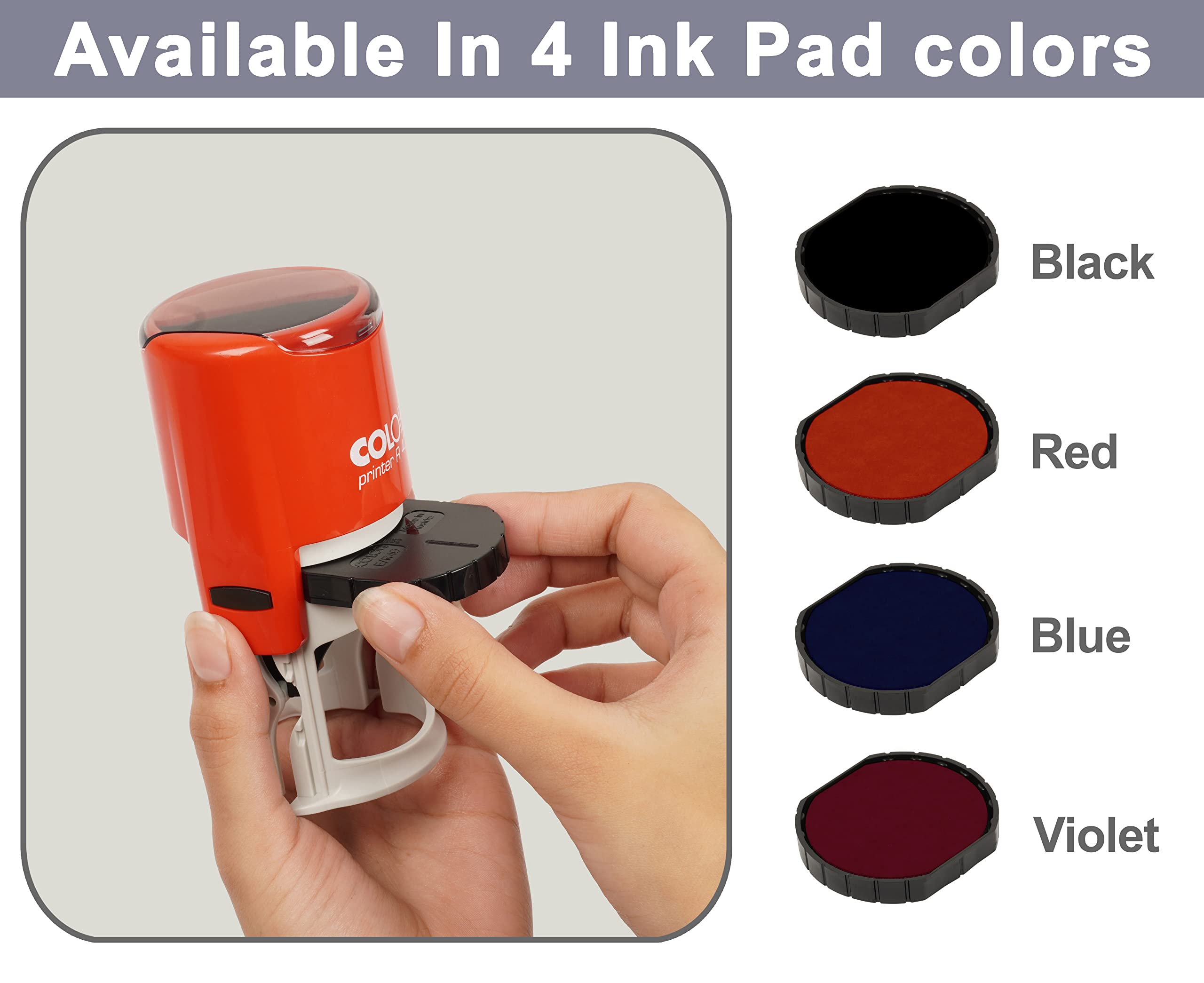 Personalized Custom Round Thank You Stamp - Monogram Rubber Stamp for Wedding Invitations, Business Cards & Gift Wrapping (4S)