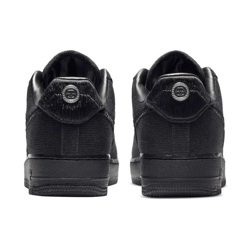 Nike Air Force 1 Low x Stussy Black Sneakers - Men's Streetwear Basketball Shoes for Casual Wear & Urban Fashion