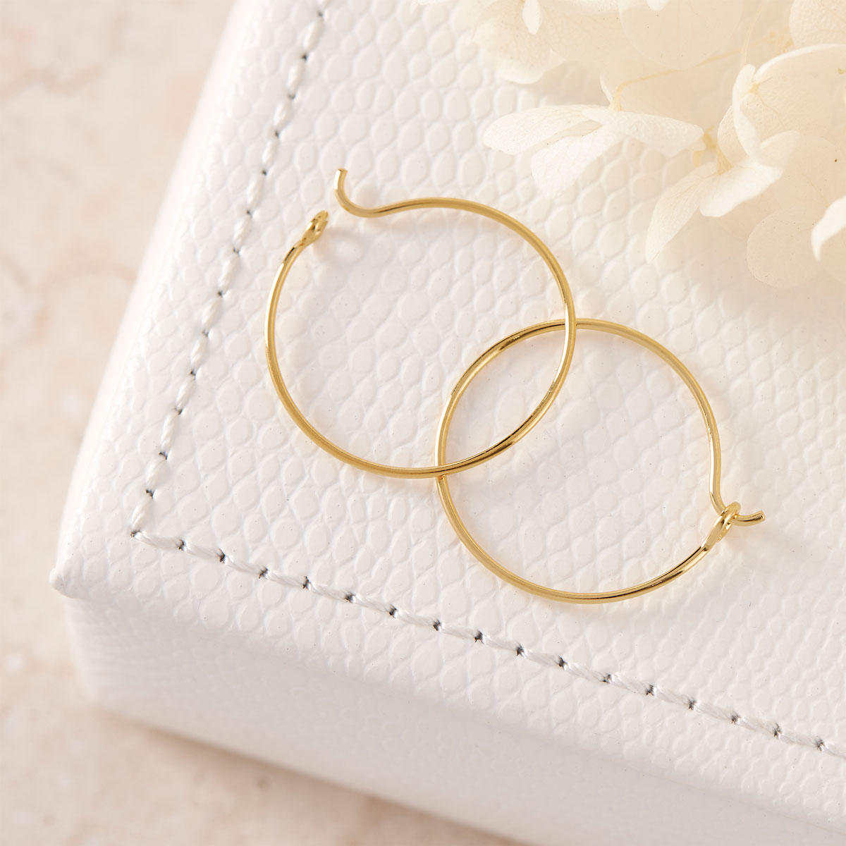 14K Gold Medium Hoop Earrings for Women - Classic Everyday Wear, Gift for Her, Perfect for Work, Parties & Special Occasions
