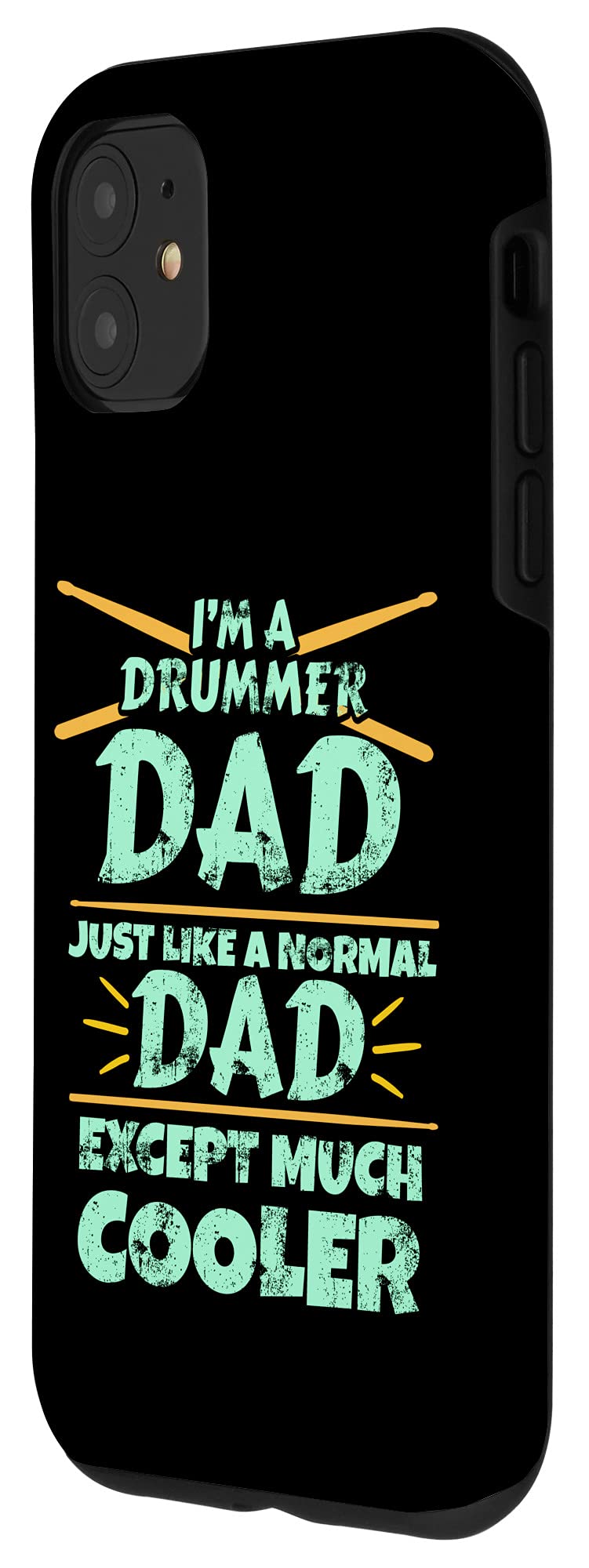 iPhone 11 Case for Men - Unique Drummer Dad Gift - Durable Drumming Phone Cover - Perfect for Musicians & Music Lovers