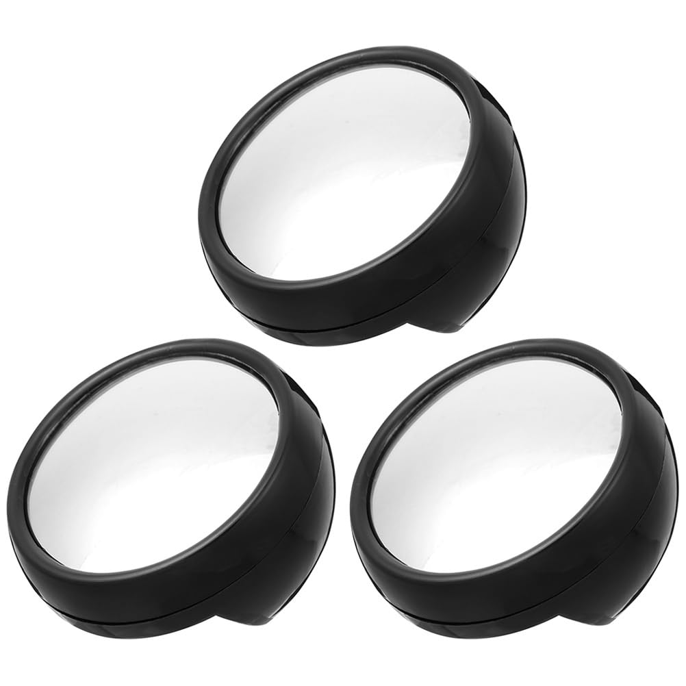 3 Pack Computer Monitor Clip-On Security Mirror - Convex Rearview Mirror for Blind Spot Detection, Mini PC Work, Cabinet & Acrylic Lens Options - Perfect for Office, Home & Vehicle Use