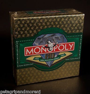 MONOPOLY Limited Edition 60th Anniversary Board Game (1935-1995) - Classic Family Game Night Entertainment for Adults & Kids