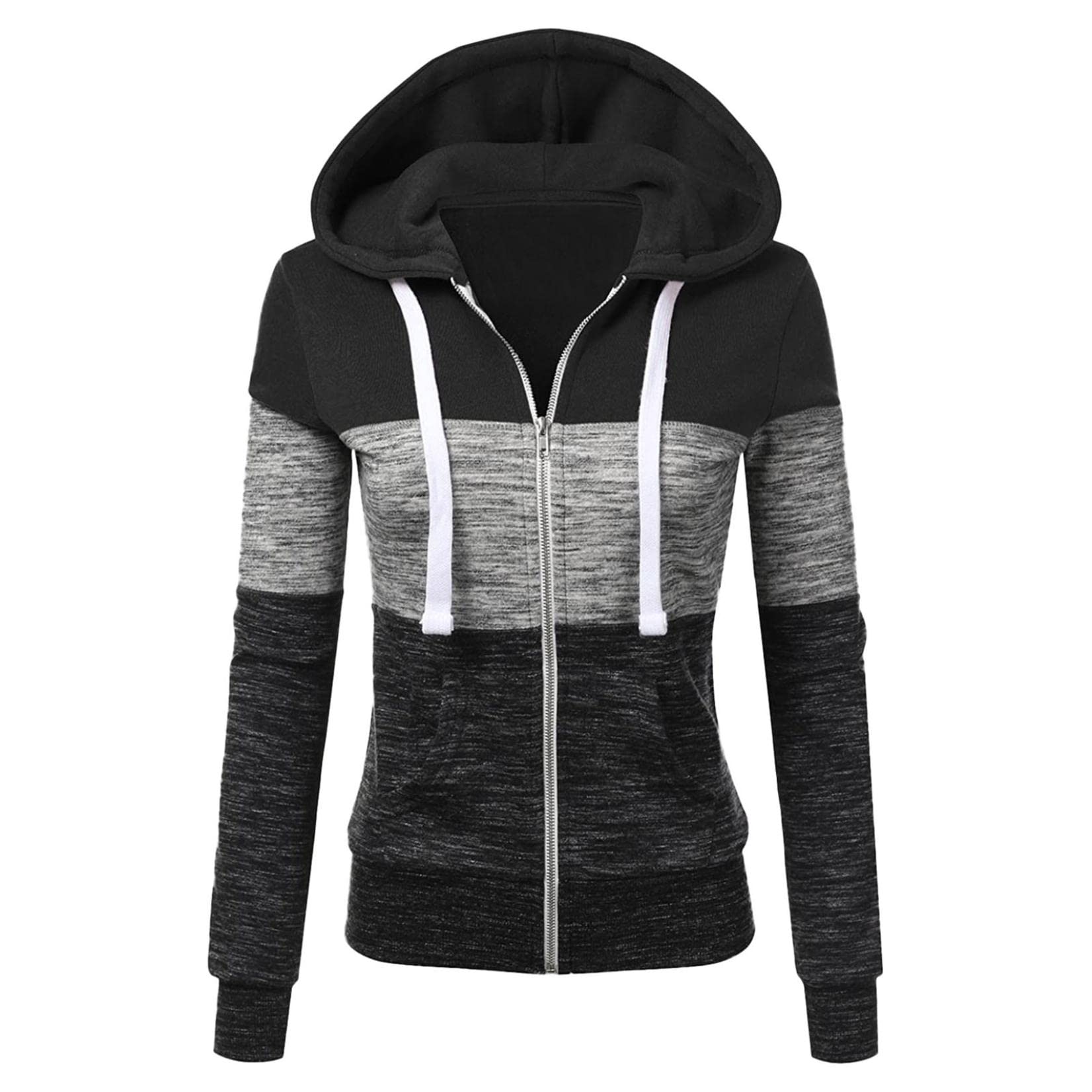 FMCHICO Women's Lightweight Zip-Up Hoodie Jacket - Thin Pullover Sweatshirt with Plus Sizes - Perfect for Casual Wear, Gym, Travel & Outdoor Activities