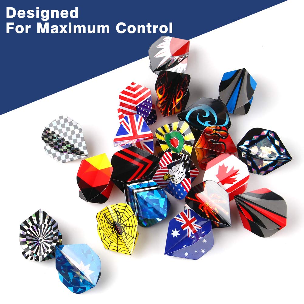 Premium 30 Sets (90 Pcs) Tezoro Standard Dart Flights - Durable Replacement Dart Accessories with Vibrant Designs for Professional & Casual Play - Perfect for Bars, Game Rooms & Home Entertainment