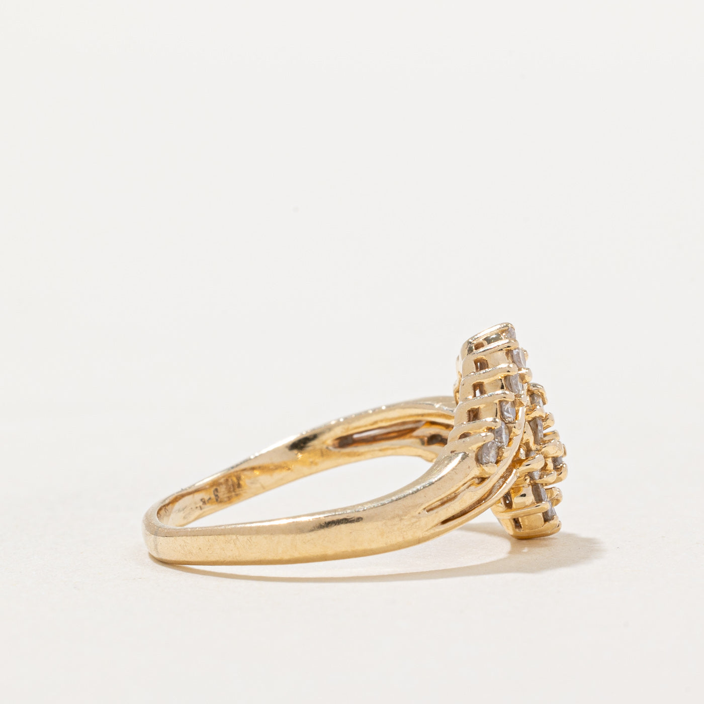 0.25ctw Diamond Swirl Design Ring for Women - Size 6.5 - Elegant Wedding, Engagement & Anniversary Jewelry Gift