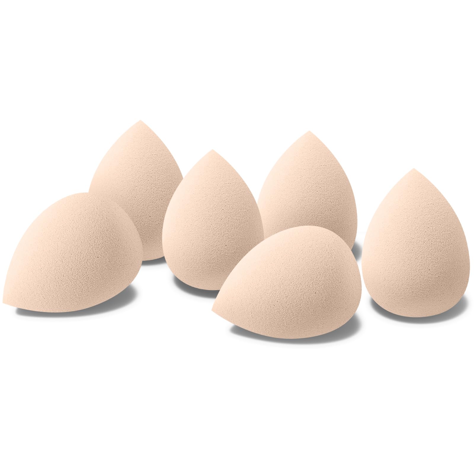 6 PCS Makeup Sponges Set - Latex Free Beauty Blending Sponge for Liquid, Cream & Powder Foundation - Super Soft Makeup Sponge for Flawless Application - Perfect for Daily Makeup & Professional Use