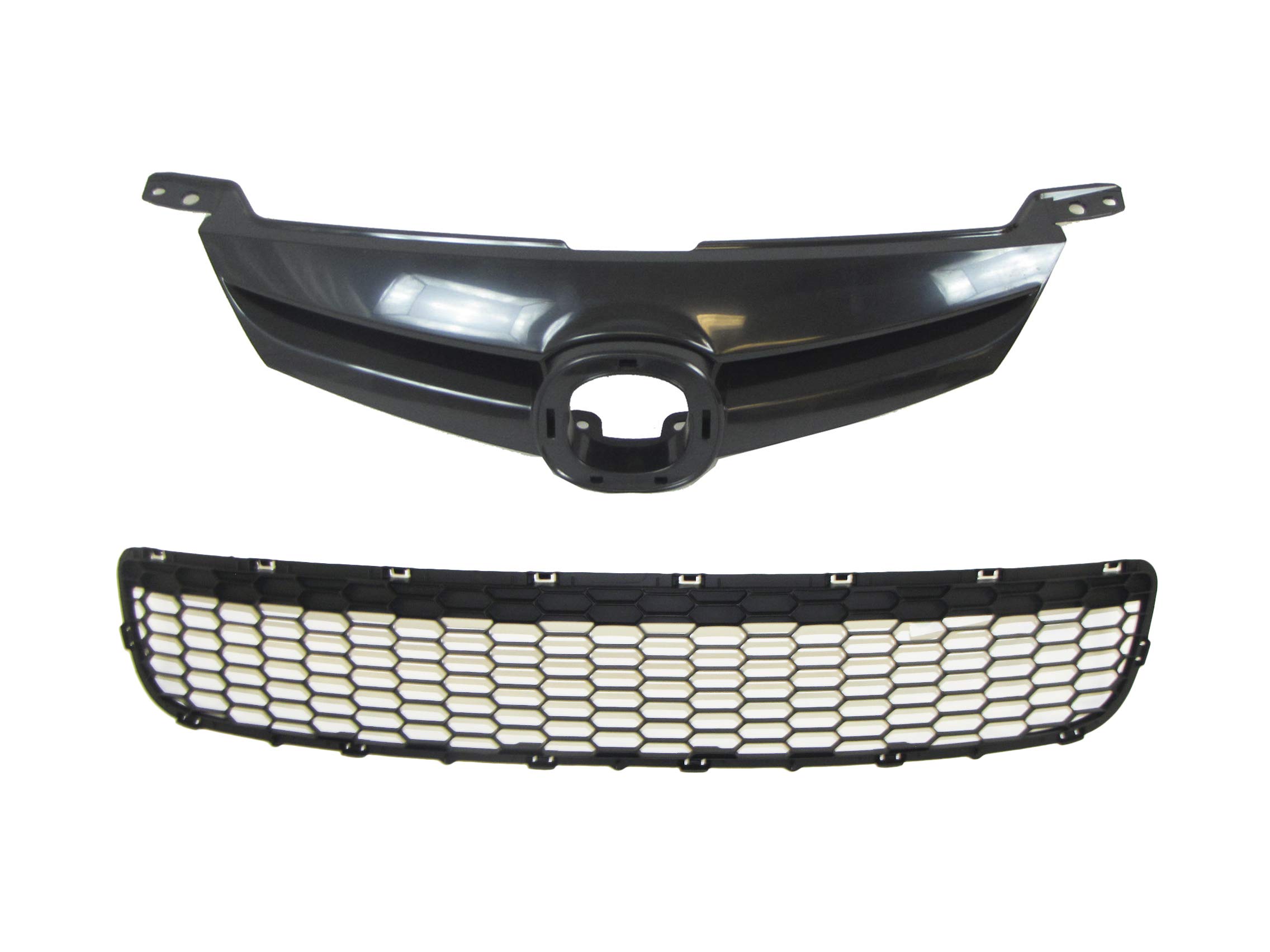 2006-2008 Mazda 6 Front Bumper Grille Set - Lower & Center Grilles (2-Piece) MA1036104 MA1200177 - Perfect for Car Restoration & Custom Upgrades