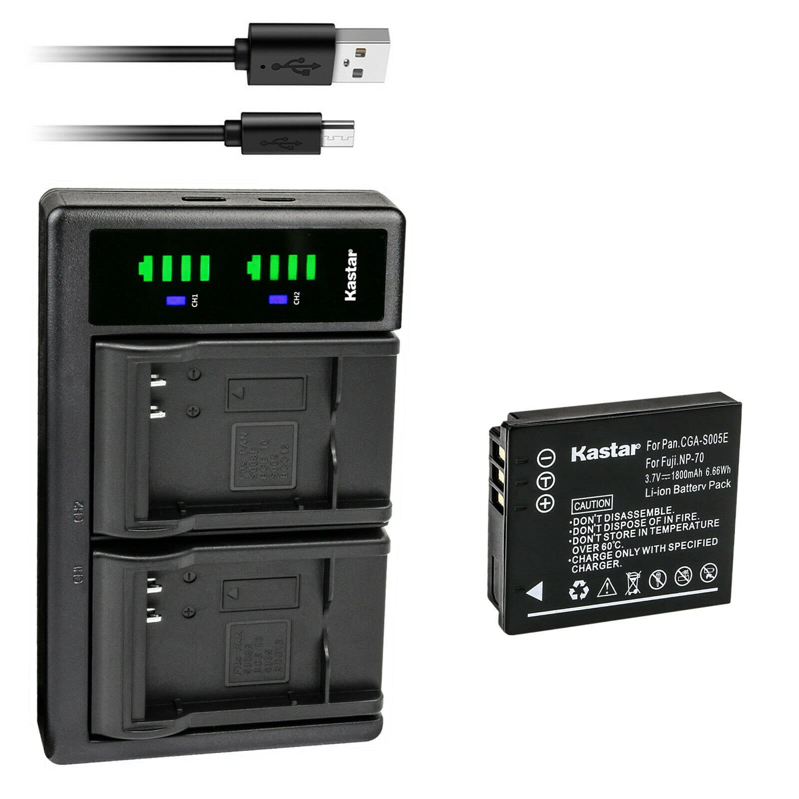 Kastar 1-Pack Replacement Battery & LTD2 USB Charger for Samsung IA-BH125C, HMX-R10, HMX-R10BP, HMX-R10EDC, HMX-R10SP Digital Cameras - Perfect for Travel Photography, Vlogging & Outdoor Adventures