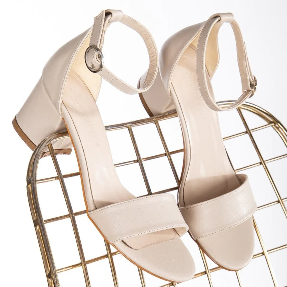 Ella Champagne Low Heels - Women's Comfortable Wedding Party Shoes for Brides, Bridesmaids & Special Occasions