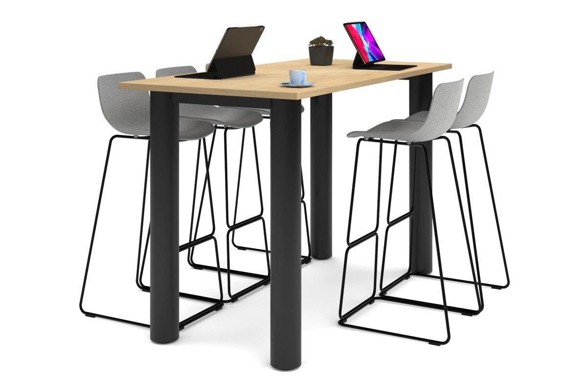 Quadro Cylinder Legs Counter Table - 1800L x 800W - Modern Kitchen Island & Bar Table for Home & Restaurant Use