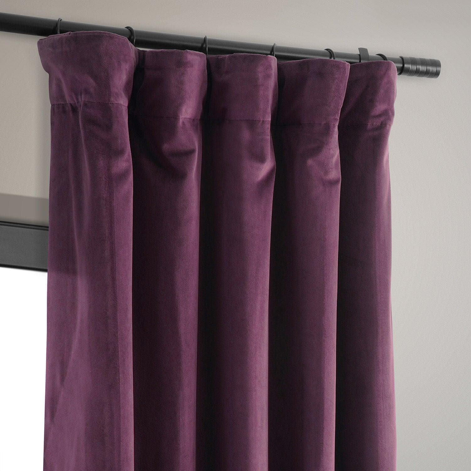 Premium Cabernet Signature Velvet Blackout Curtains - Thermal Insulated Room Darkening Drapes for Bedroom, Living Room & Home Theater (52