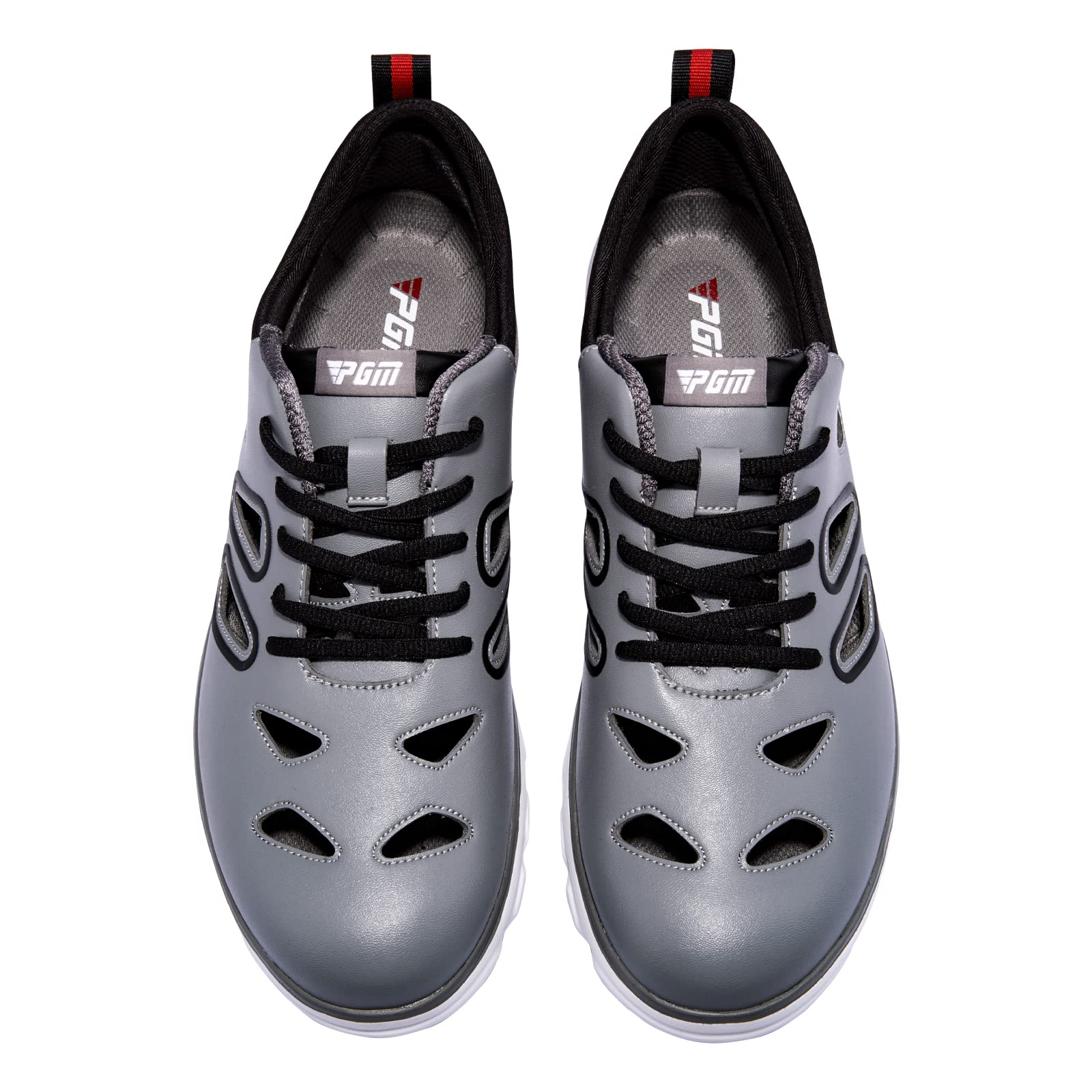 **PGM Men's Spiked Golf Shoes - Breathable Summer Golf Training Sneakers with Anti-Slip Sole for Walking & Outdoor Sports | Perfect for Course Play & Driving Range Practice**