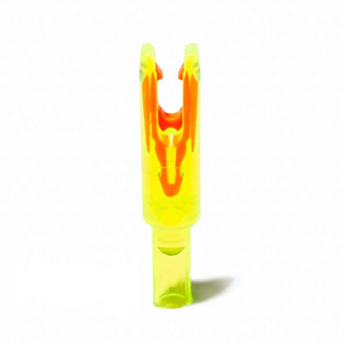 X Nock 12-Pack Green Archery Arrow Nocks with Orange Inserts - Perfect for Target Practice and Bow Hunting Accessories