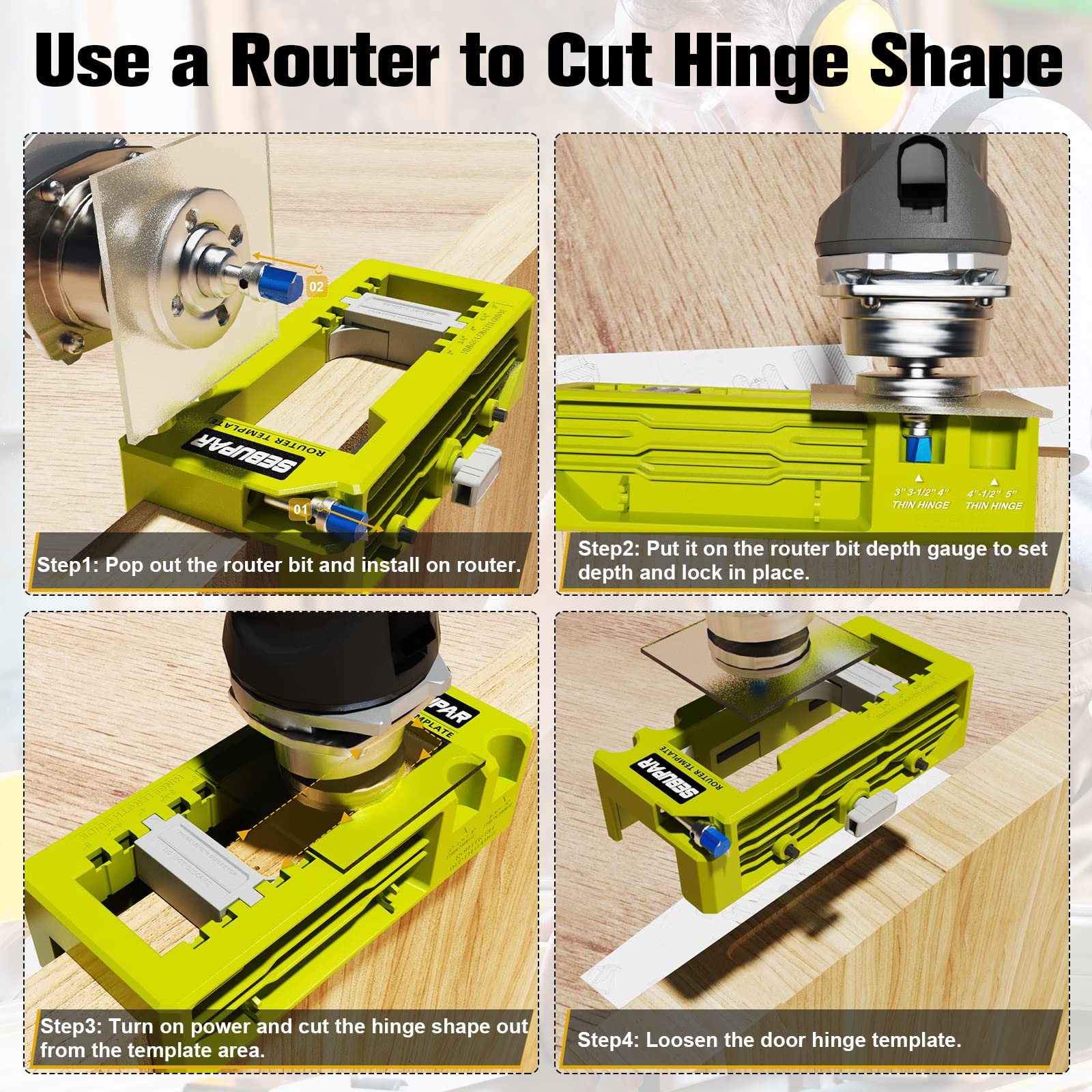 **Door Hinge Jig & Mortiser Kit - 3