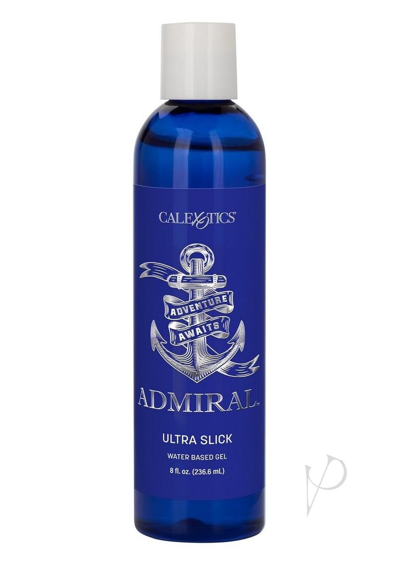 Admiral Ultra Slick Water-Based Personal Lubricant Gel - 8oz Bottle for Enhanced Intimacy & Comfort - Perfect for Couples & Sensitive Skin