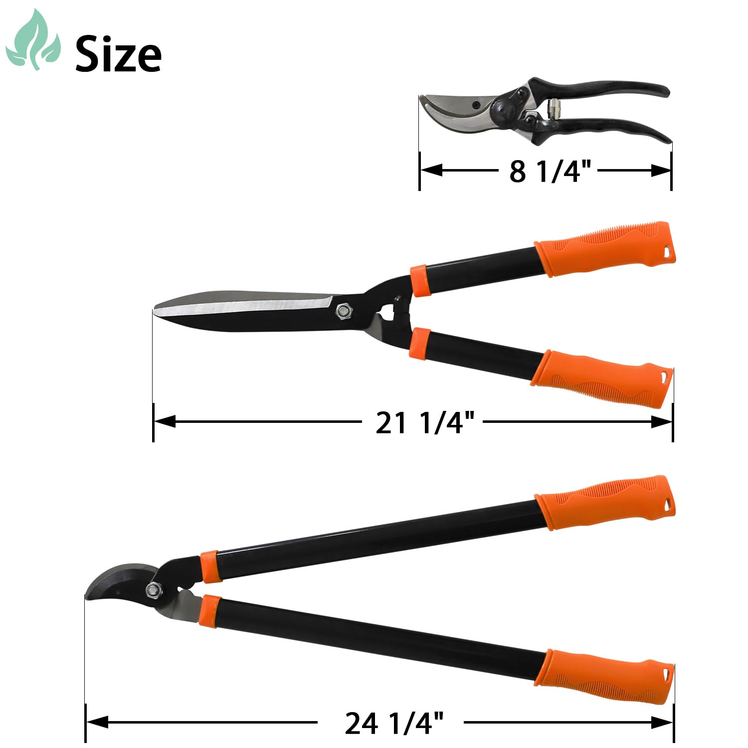 3-Piece Garden Tools Set - Heavy Duty Lopper, Pruning Shear & Tree Trimmer for Lawn, Garden & Yard | Branch Cutting & Tree Pruning | Perfect for Landscaping, Gardening & Outdoor Maintenance