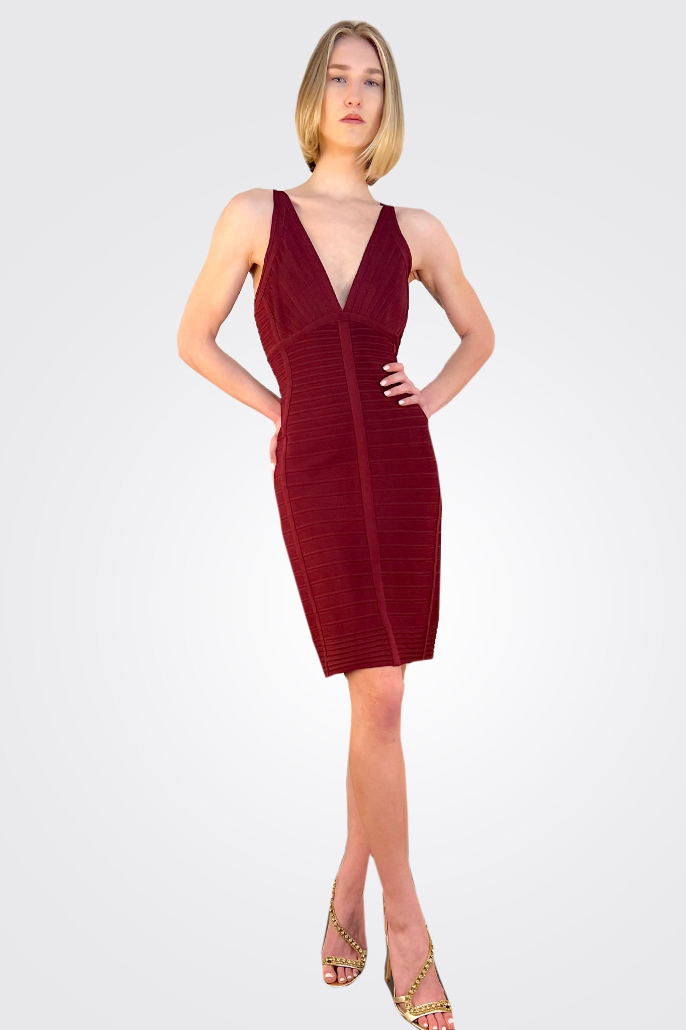 Sexy Deep V Neck Mini Dress for Women - Elegant Sleeveless Bodycon Party Dress - Perfect for Night Out, Club, Date Night, and Special Occasions