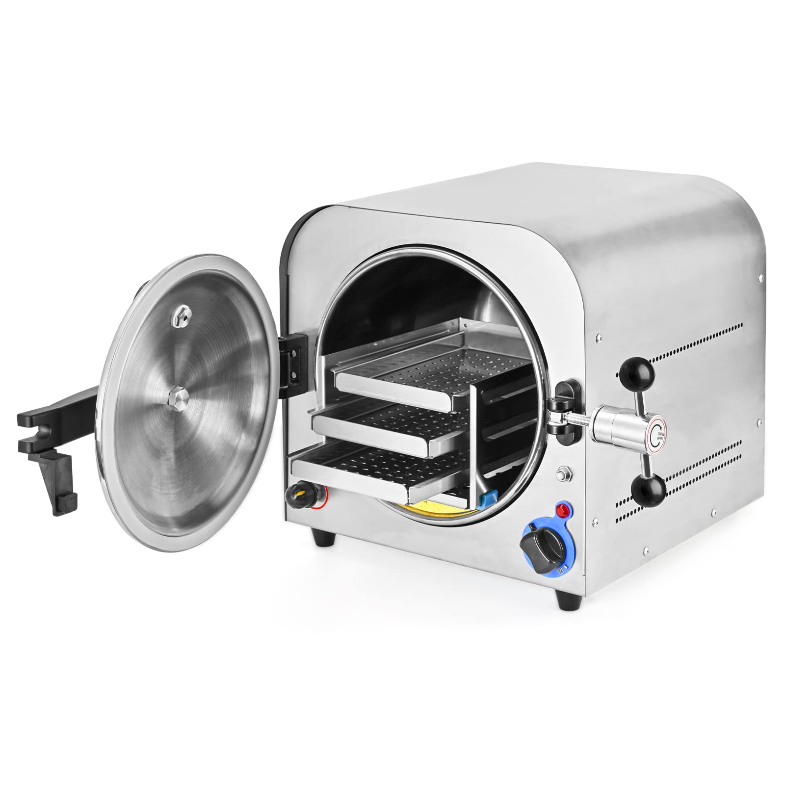 14L Autoclave Steam Sterilizer - Medical & Lab Equipment with 3 Trays & Drying Function (110V) - Perfect for Hospitals, Dental Clinics, Tattoo & Beauty Salons