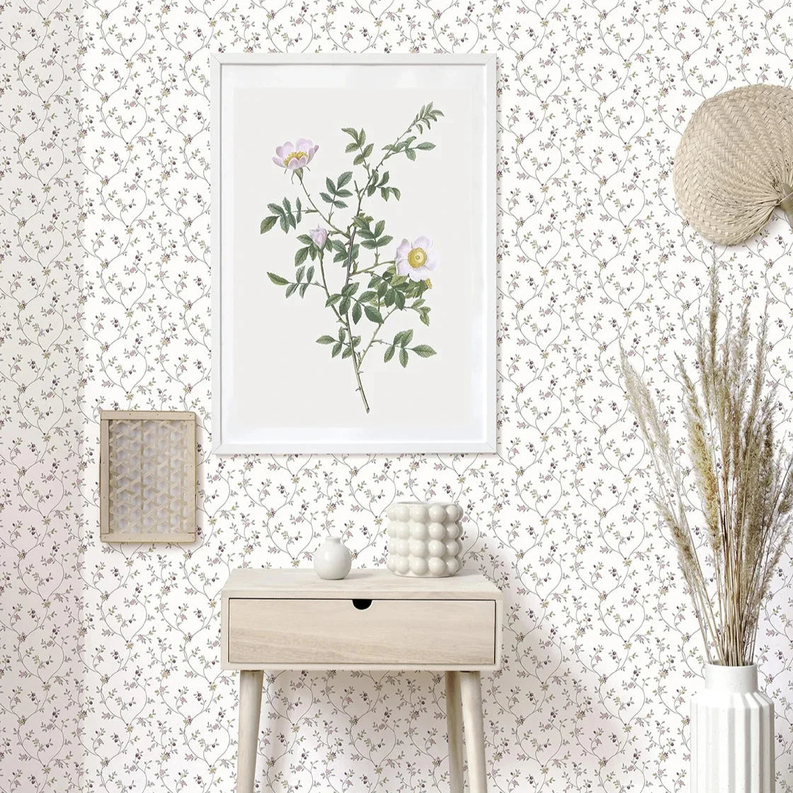 Fiori Country Meadow Floral Print Fabric - Perfect for Home Decor, DIY Crafts, and Fashion Accessories