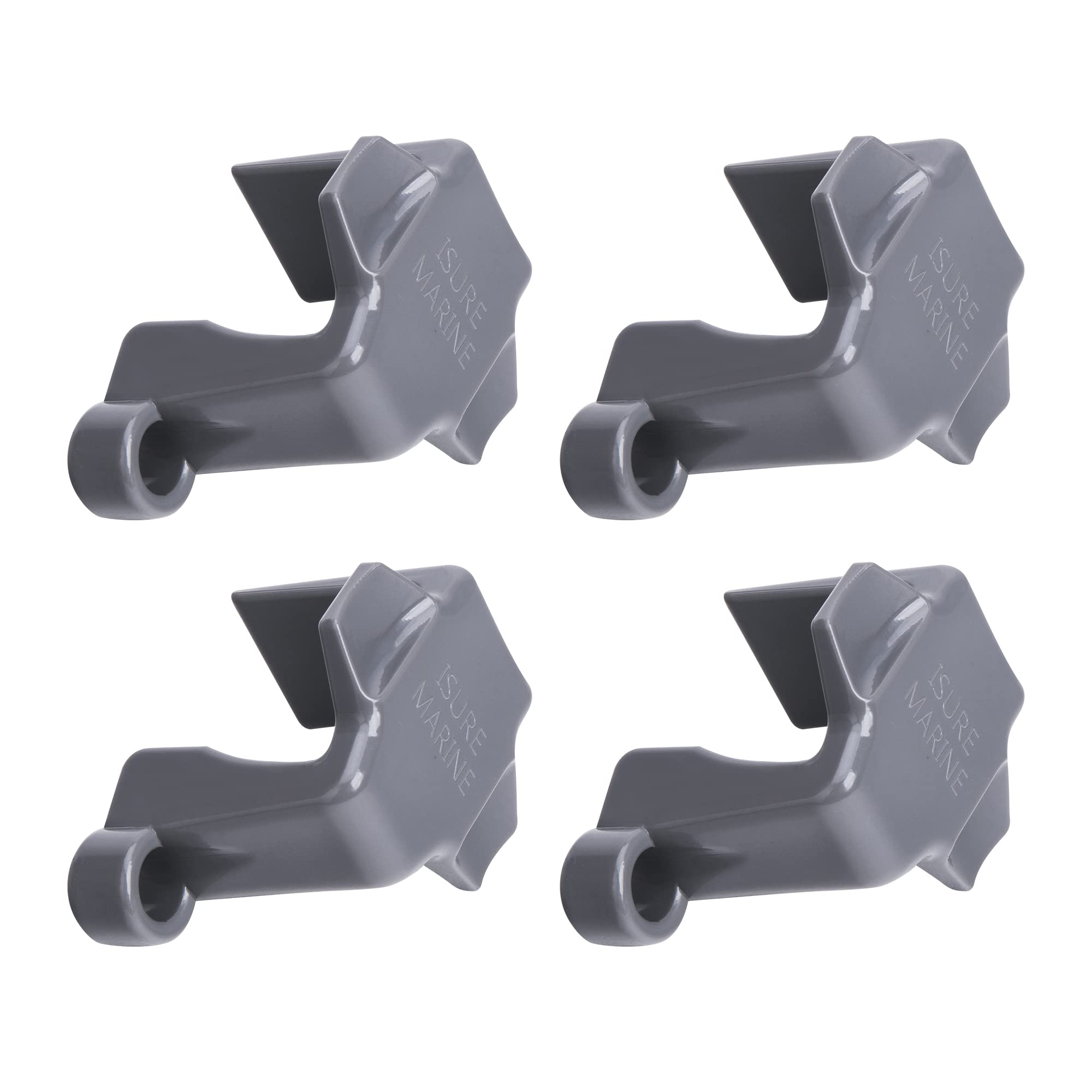 Watayo 4-Pack Adjustable Pontoon Boat Fender Clips - Heavy Duty Square Rail Bumper Hangers for Secure Docking - Perfect for Pontoon Boats, Docks & Marine Use