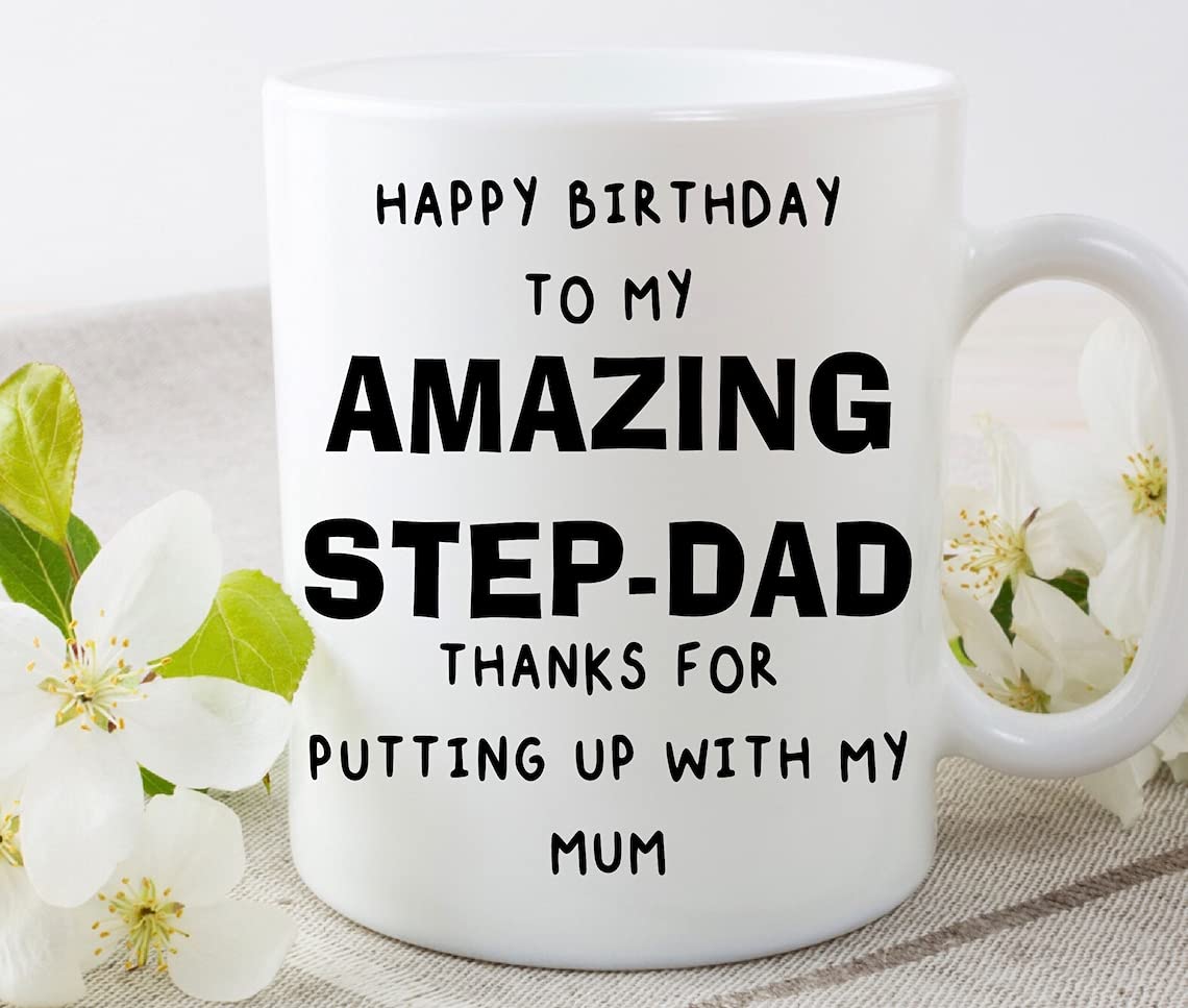 Best Stepdad Coffee Mug - Personalized Gift for Dad, Birthday, Christmas & Father's Day - Funny & Heartwarming Present from Daughter - Ideal for Office, Home & Memorial Use (Set of 8)
