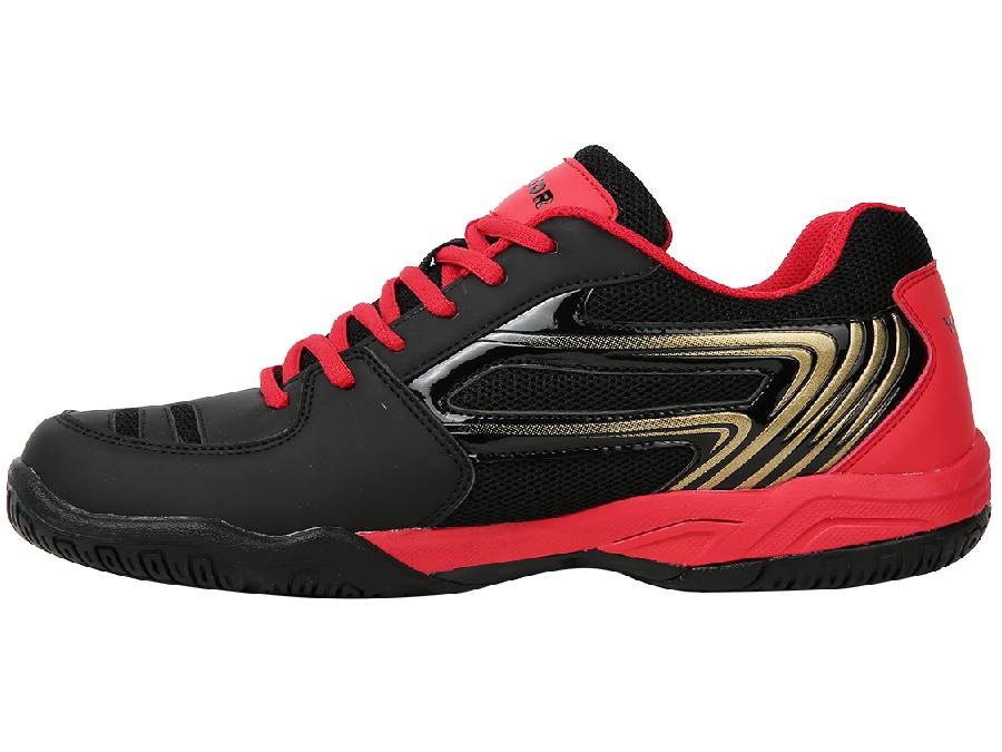 Victor AS 37 Men's Indoor Court Shoes - Black/Red | Basketball, Volleyball & Badminton Shoes for Indoor Sports | Lightweight & Supportive Athletic Footwear