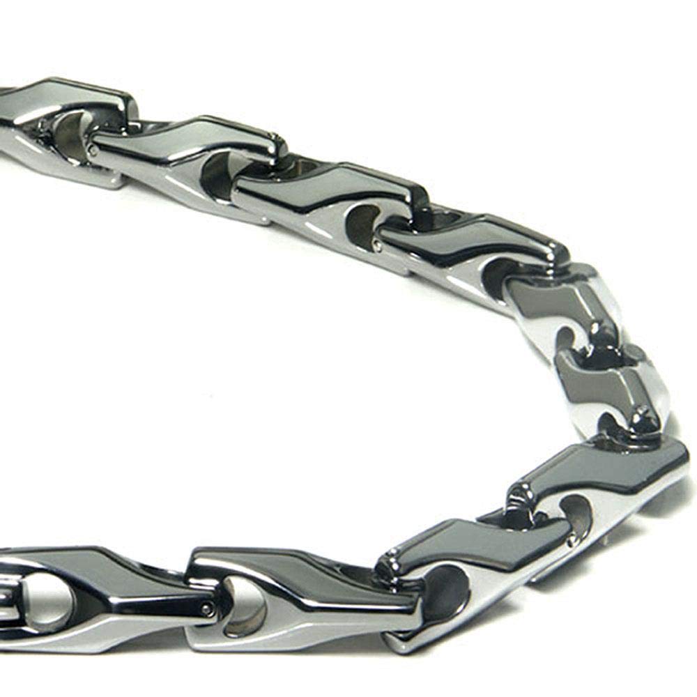 Premium Tungsten Carbide Men's Wheat Link Necklace Chain - Durable & Hypoallergenic Jewelry for Everyday Wear, Gifts & Special Occasions