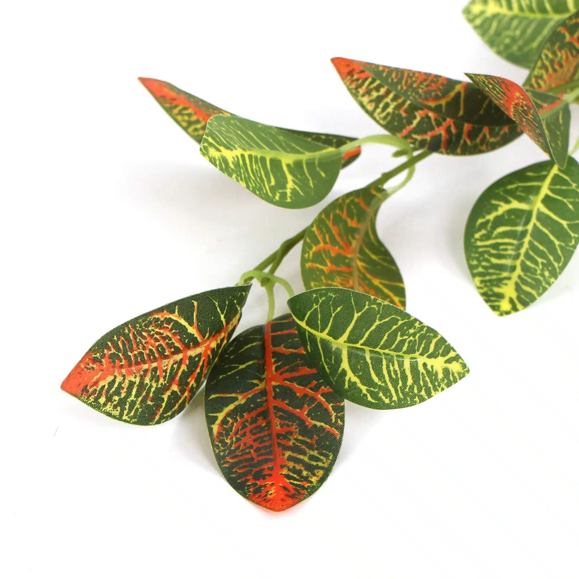 Artificial Croton Vine Hanging Garland - 180cm Faux Leaf Garland for Home Decor, Wedding, Party, and Indoor/Outdoor Decoration