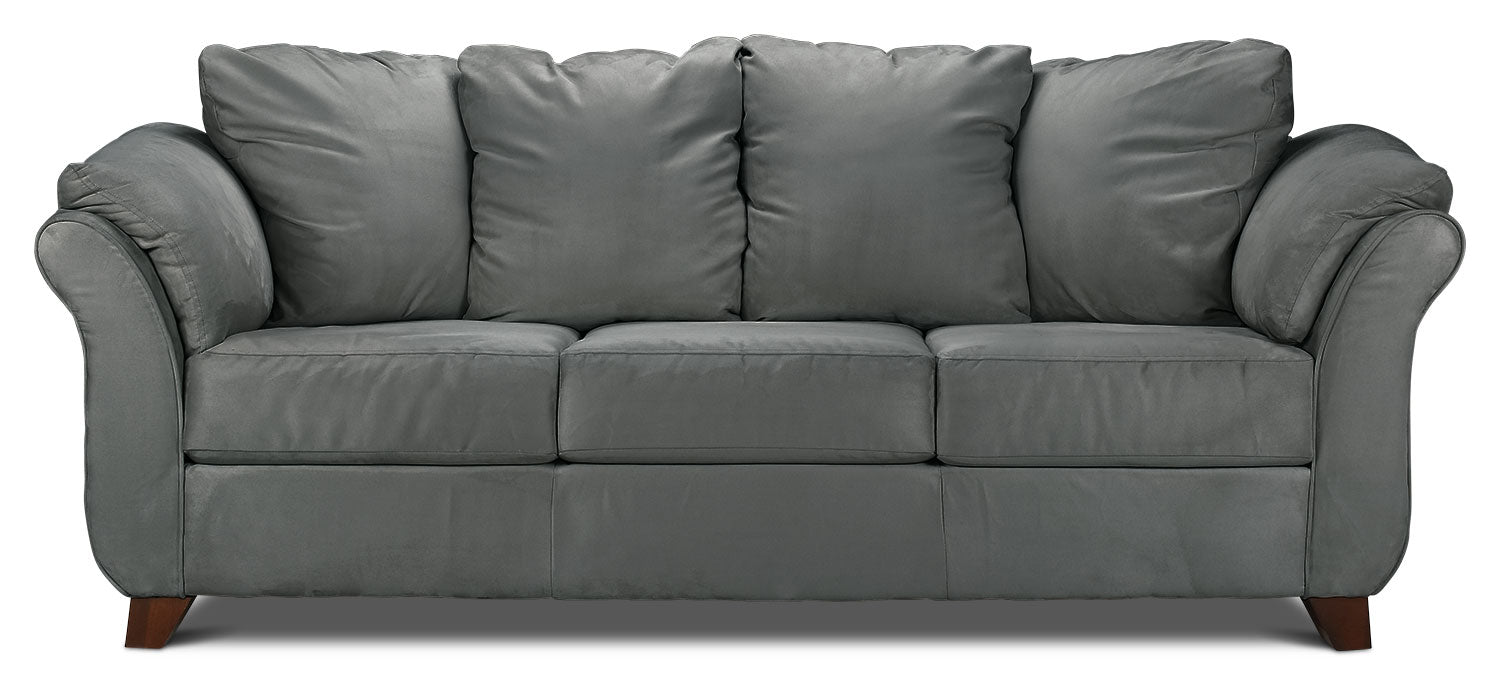 Dark Grey Collier Sofa and Loveseat Set - Modern Living Room Furniture for Small Spaces | Perfect for Apartments, Condos & Cozy Homes