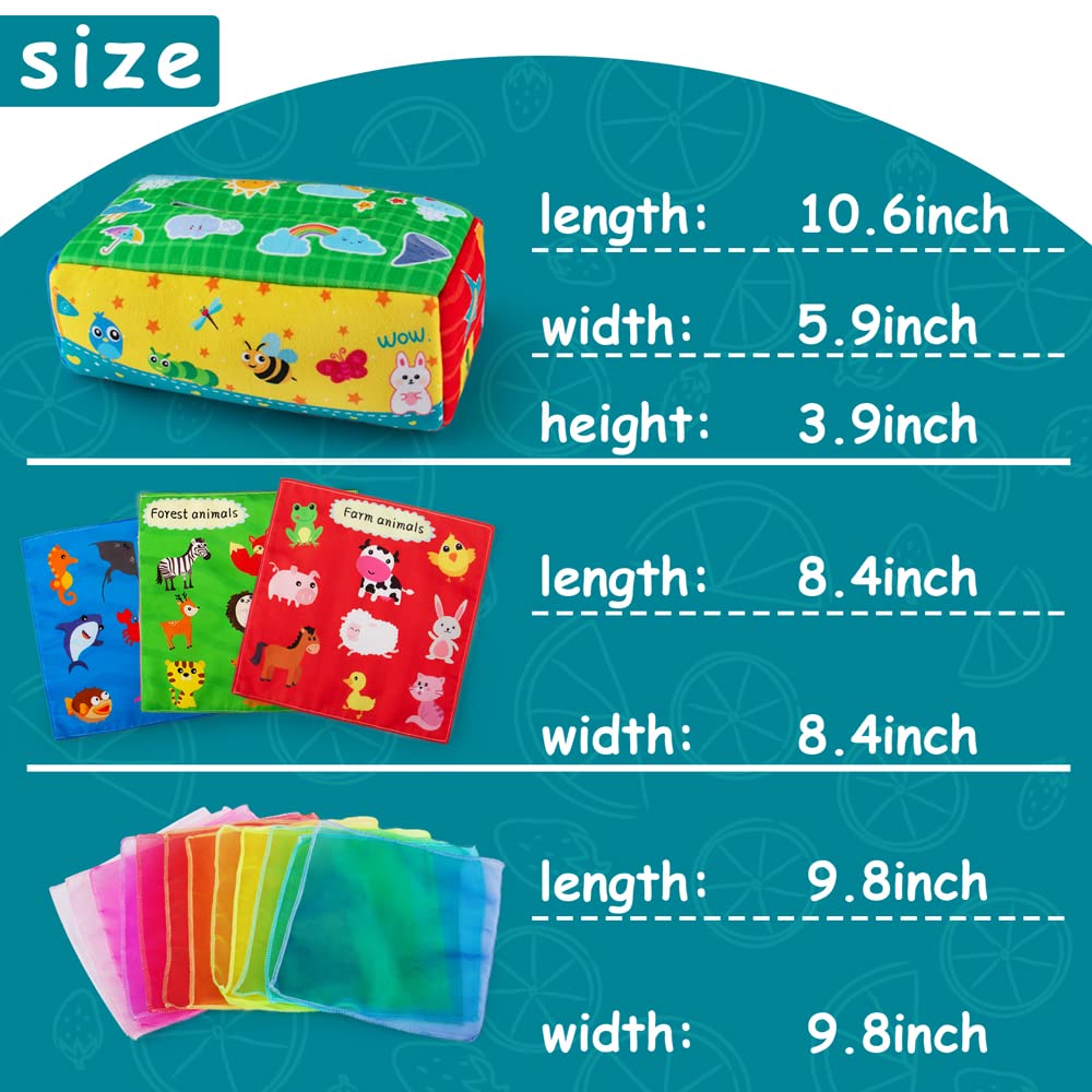 Montessori Baby Tissue Box Toy - Sensory Learning Toy for 6-12 Months | Perfect for Early Development & Playtime