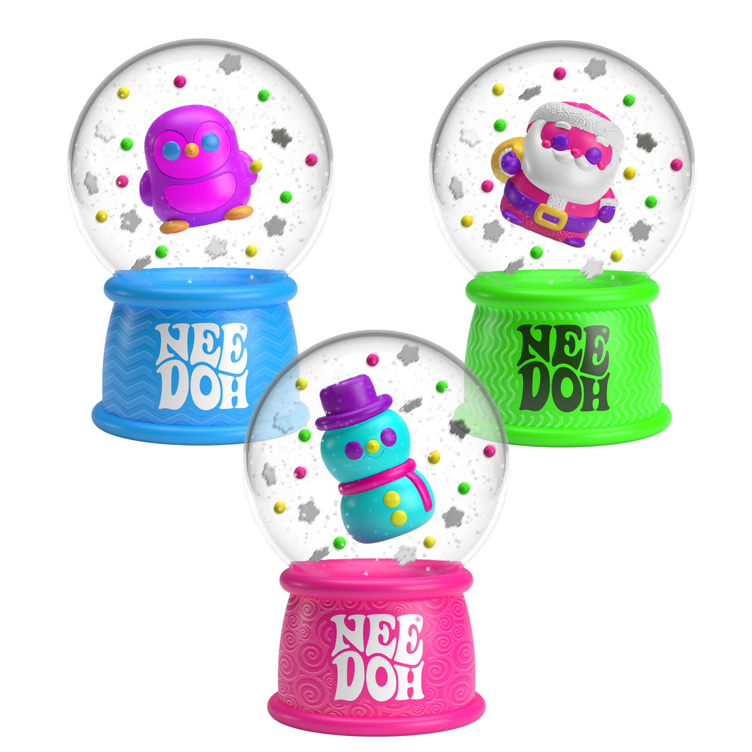 NeeDoh Squish N' Snow Globe - Stress Relief Sensory Fidget Toy for Kids & Adults - Fun Desk Decor & Anxiety Relief Tool for Home, Office, School