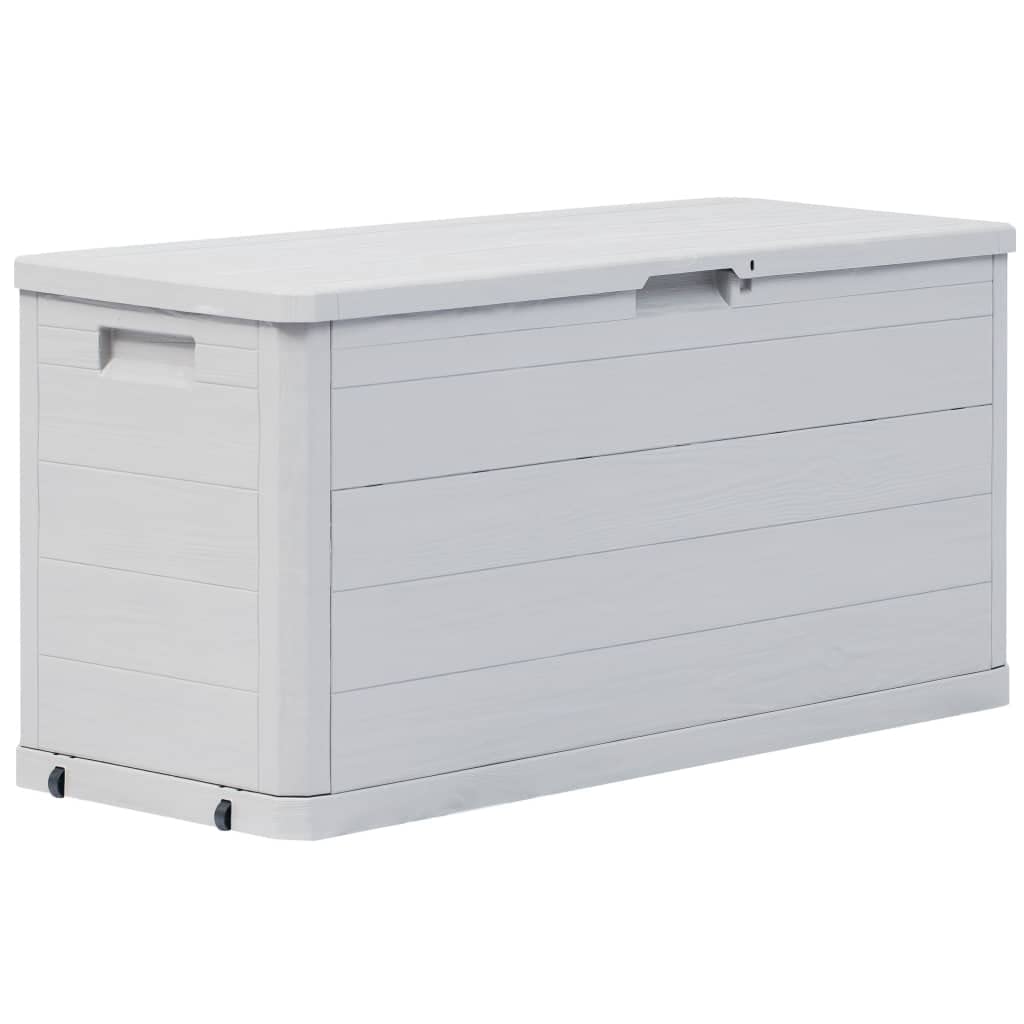 Homvdxl 74 Gallon All-Weather Plastic Deck Storage Box - Large Outdoor Furniture Organizer for Patio Cushions, Garden Tools & Pool Toys (Grey) | Perfect for Backyard, Poolside & Garden Storage